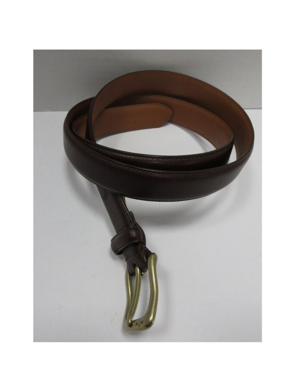 VGT Polo Ralph Lauren Belt 40 Genuine Leather Brass Buckle Classic Pony